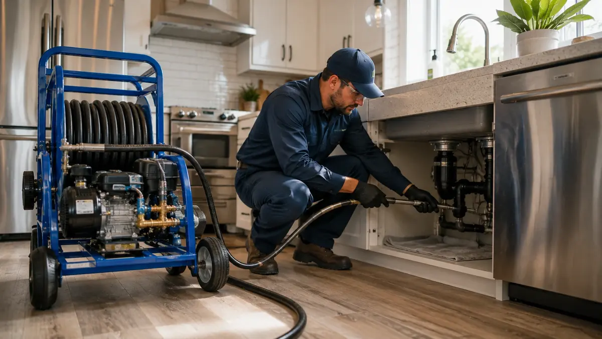 Kitchen Drain Hydro Jetting in Lockwood